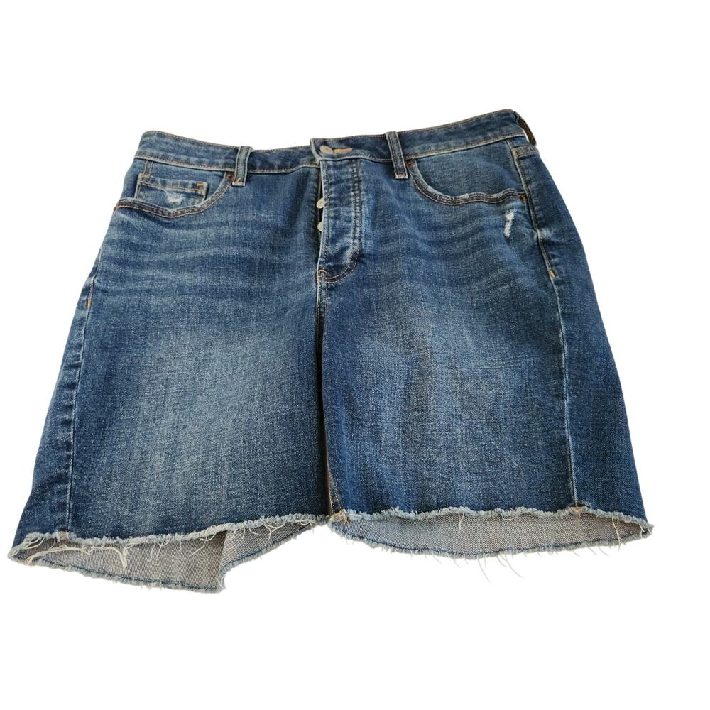 Old Navy High Rise OG Straight Secret Smooth Pockets Denim Shorts Women's 14